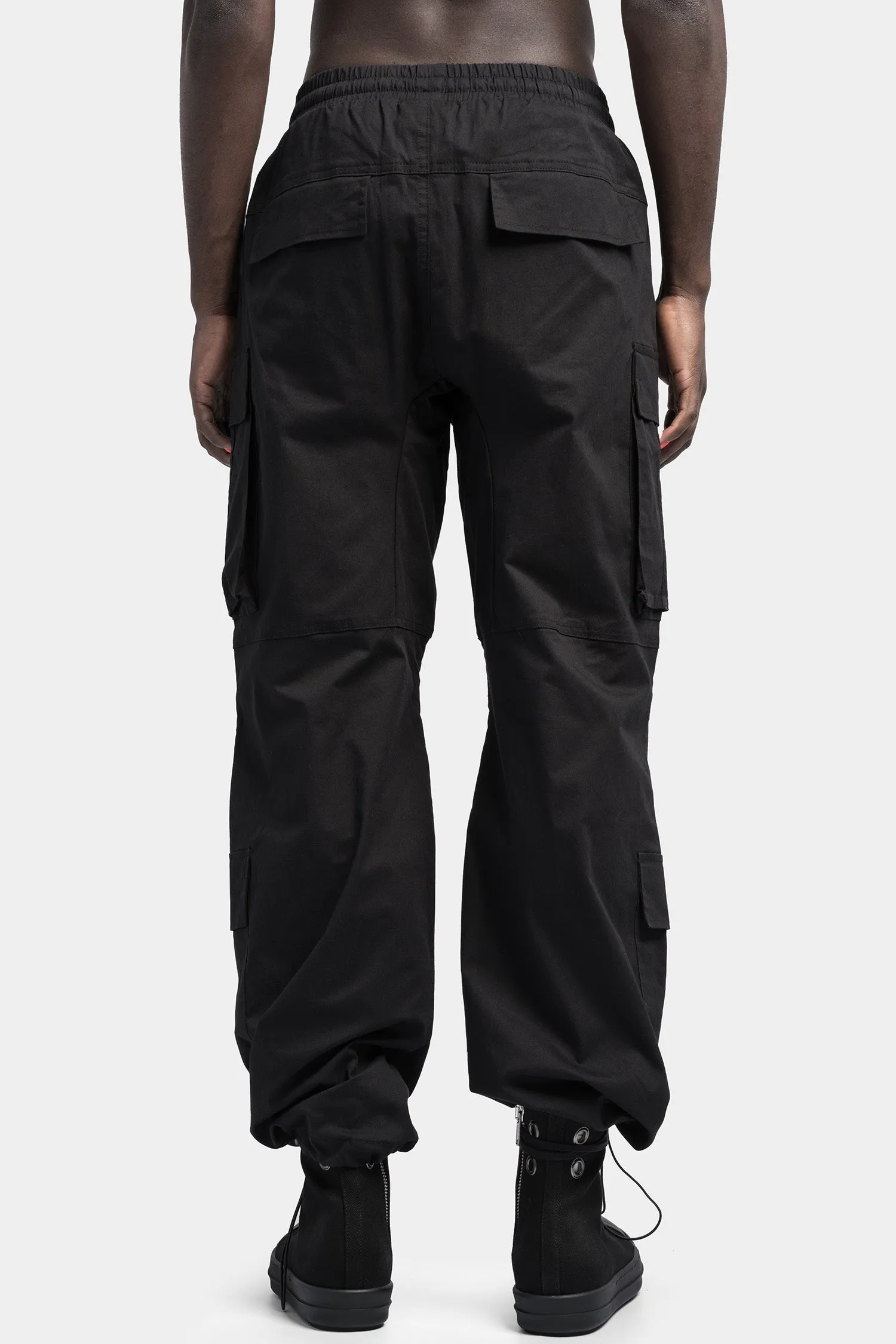 Wide cargo pants, Black