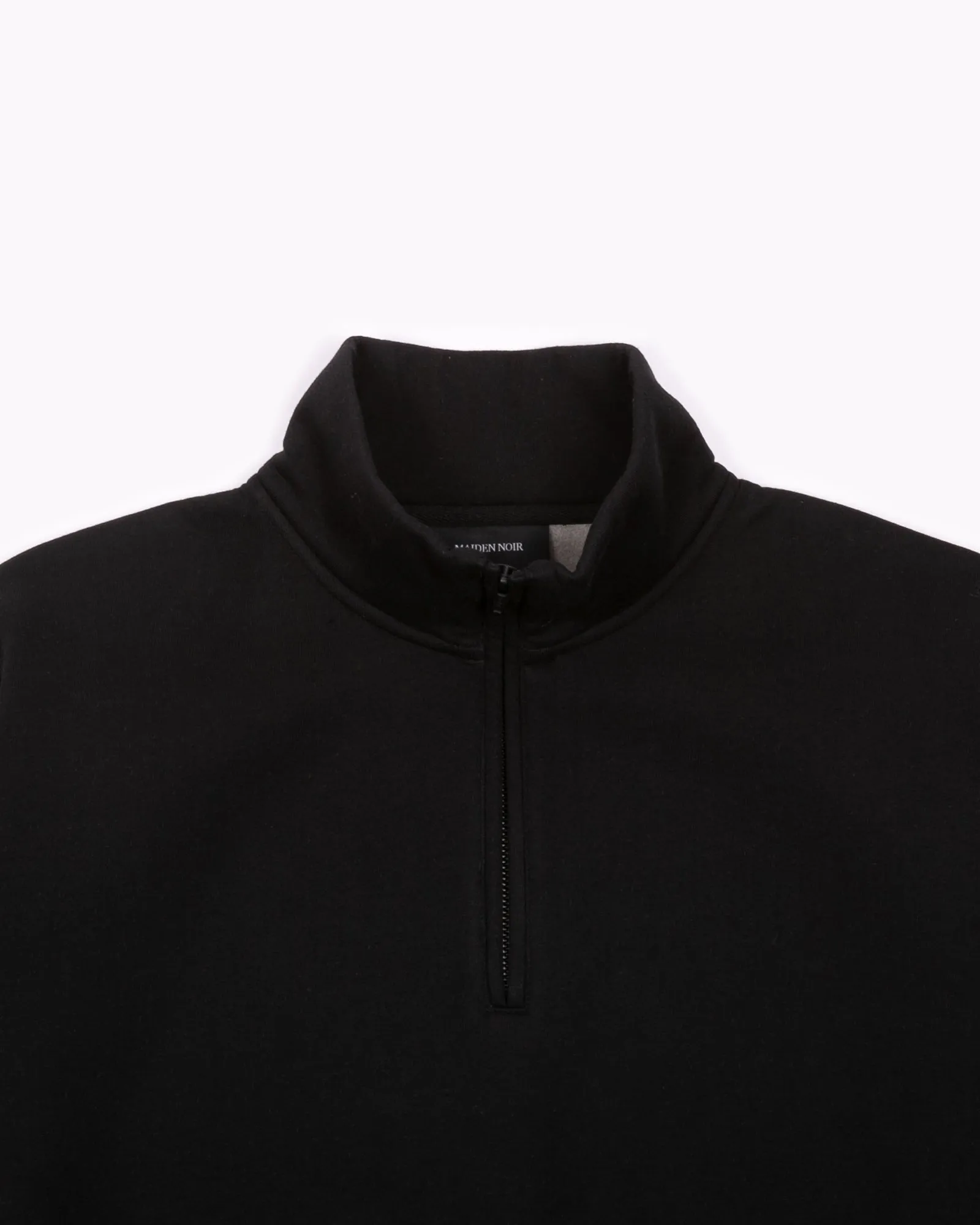 Zip Mock Poly Fleece - Black